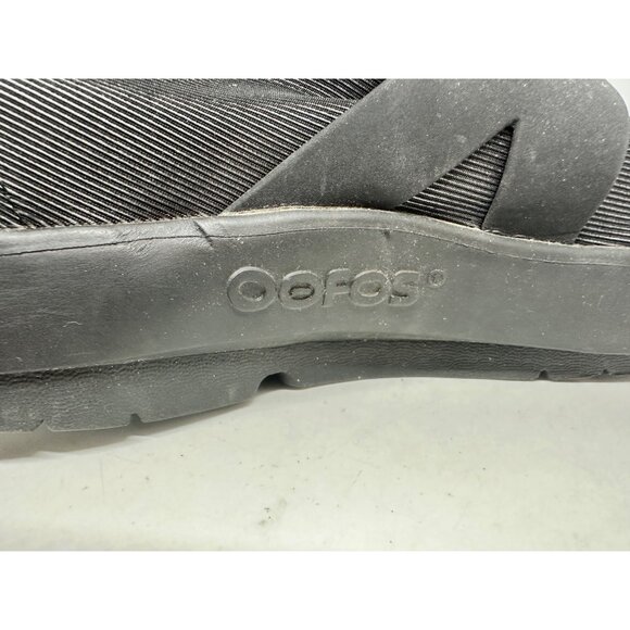 Oofos Oomg Mens Shoes Size US 10.5 EU 43.5 Black Fibre Low Slip-On Style